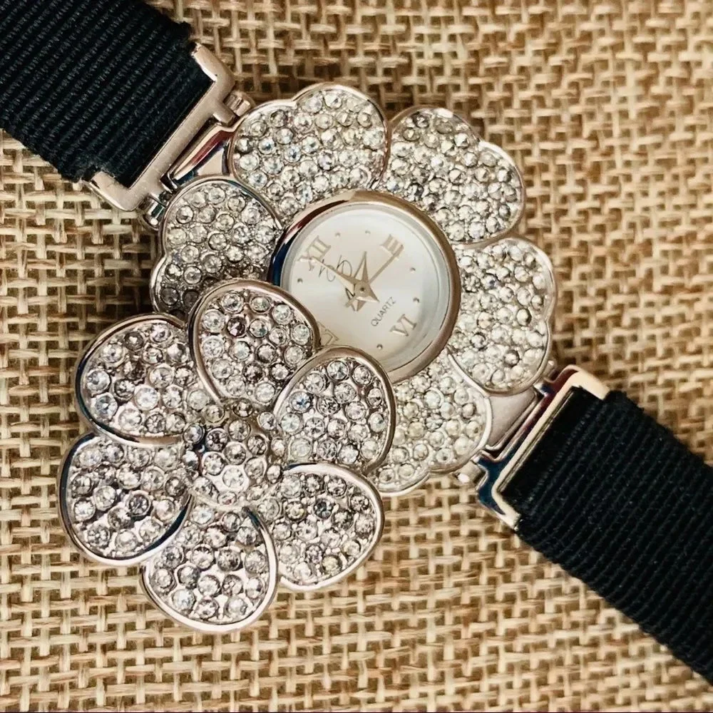 Suzanne Somers CZ Flower “ Love in Bloom “ Watch